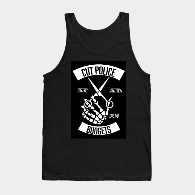 ACAB Cut Police Budgets Skeleton Scissors Tank Top by aaallsmiles